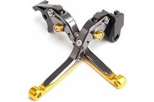 E-SPEEDMTC ESPEEDMTC Für Triumph Trident 660 2021-2023 Modifizierte CNC Aluminiumlegierung Länge Einstellbare Faltbare Bremskupplung Hebel Zubehör (Gold)