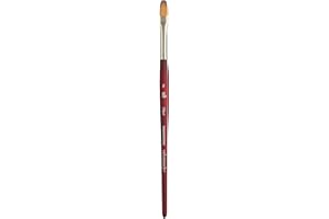 Princeton Velvetouch Artiste, Mixed-Media Brush for Acrylic, Watercolor & Oil, Series 3950 Filbert Luxury Synthetic, Size 8