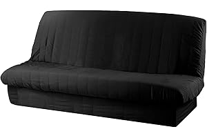 Douceur d'Intérieur 1603194 Housse de Clic Clac Mat avec Bande Socle en Polyester Noir 200 x 185 cm