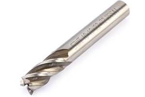 ESTINK 4-flute End Mill bit, 4/6/8/10/12 mm HSS CNC codolo cilindrico punte cutter Tool, Set Punte HSS trapano fresa, per CNC