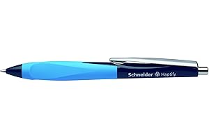‎SCHNEIDER Schneider Schreibgeräte Kugelschreiber Haptify, Druckmechanik, M, blau, Schaftfarbe: dunkelblau-hellblau