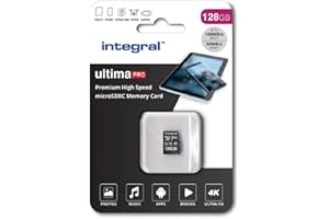 Integral 128 GB Micro-SD-Karte 4K Video Premium High Speed Speicherkarte SDXC bis zu 100 MB s Lesegeschwindigkeit und 50 MB s Schreibgeschwindigkeit V30 C10 U3 UHS-I A1