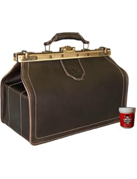 FREIHERR von MALTZAHN Arzttasche HIPPOKRATES aus braunem Leder - inkl. Lederpflege