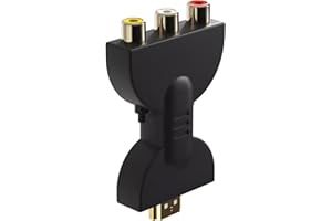VOBOR Adattatore HDMI a 3RC, HDMI a AV Video Adattatore Rosso Bianco Giallo Interfaccia