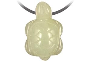 Naturosphère - Bijoux naturels C17 - Pendentif Pierre percée Tortue en Jade de Chine