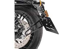 CRAFTRIDE Portatarga laterale L compatibile con Harley Davidson Sportster 883 Custom 04-10 nero