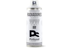 PINTUSOL Pintura Radiadores Blanca en Spray, Acabado Satinado No Amarillea, Antióxido Alta Opacidad y Resistencia, Fácil Aplicación, Pintura Profesional Radiador Estufas Espray 400ml