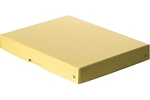 Oryginalny Falken PureBox Pastel. Made in Germany. 40 mm wysokości DIN A4 żółty. Pudełko do przechowywania z pokrywką ze stabilnego kartonu wegańskie pudełko prezentowe pudełko transportowe pudełko