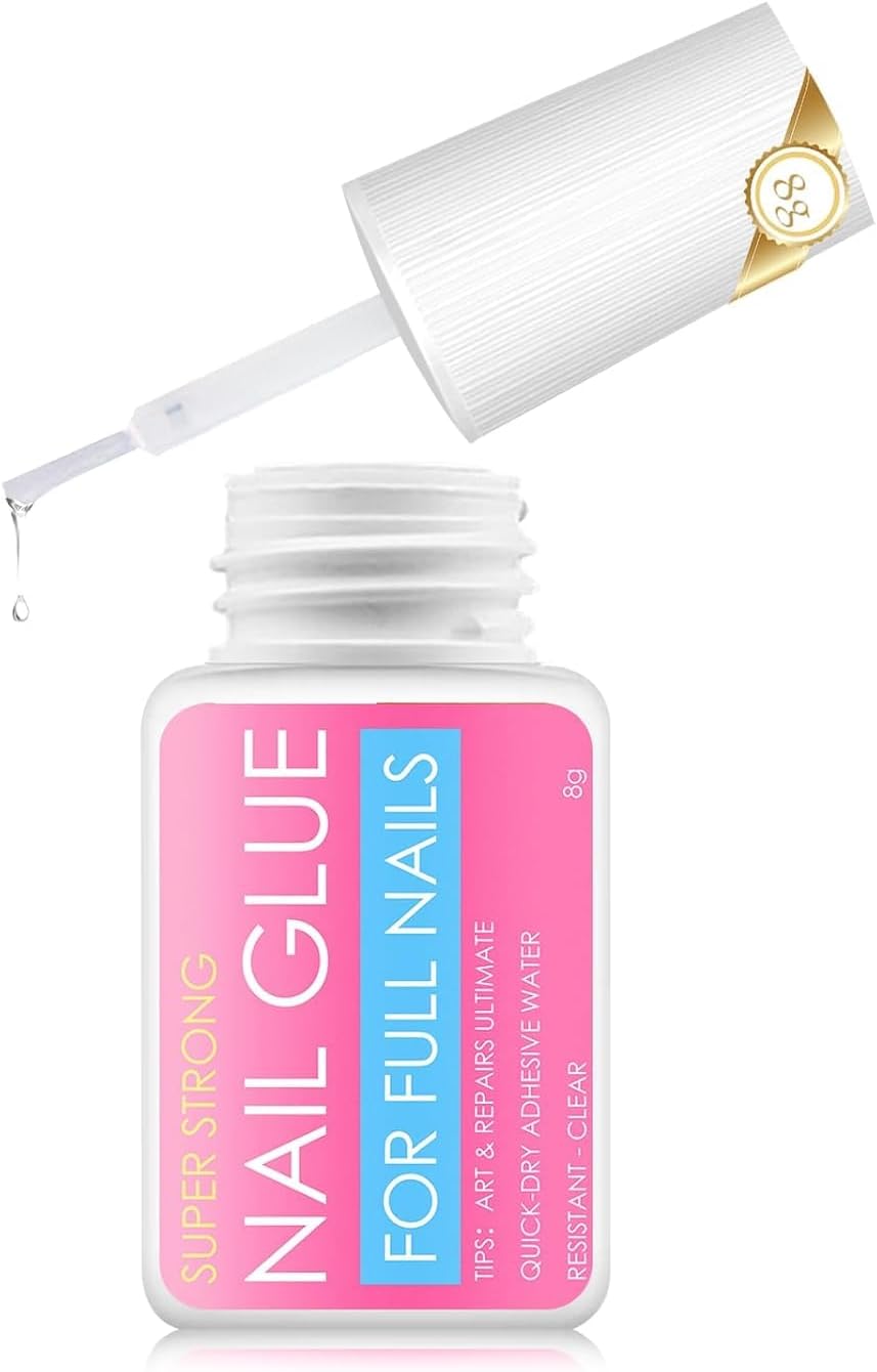 8g Extra Strong False Nail Glue for Nail Repair, Artificial Tips, Acrylic Tips - Super Strong Adhesive for Manicure