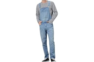 MMUJERY-PANTALONES PARA HOMBRE Peto Vaquero Hombre Largo Pantalones Vaqueros de Mono para Hombre Casual Babero pantalón con Peto Tirante Overol de Jeans Pantalones de Mezclilla