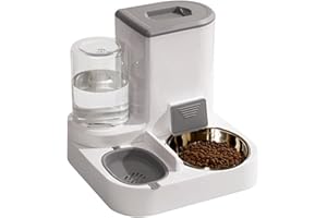 Little Bean® Automatyczny karmnik dla zwierząt domowych i poidło 2 w 1, automatyczny podajnik karmy 2,2 l, 1 l, dozownik wody dla psów, kotów, małych i średnich zwierząt domowych, artykuły podróżne