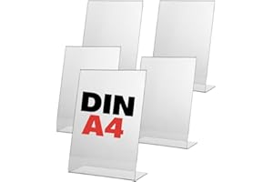 ABARNOM Expositores para Tiendas Poliestireno A4, Carteles para Mesas Porta Precios + Expositores para Tiendas, Soporte Cartel Mesa, Porta Carteles Rebajas Tienda [Porta Fotos], Soporte de Sobremesa (5)