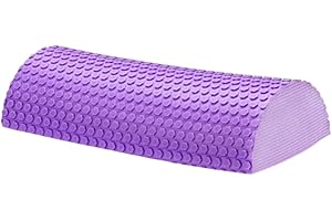 LIUMMRCY Rodillo de espuma semicircular Eje de ejercicio de espalda EVA Columnas de yoga Rodillo de espuma de alta densidad para espalda, Rodillo de masaje de tejido profundo, Rodillo de espuma