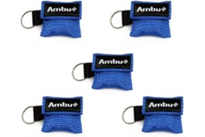 5x AMBU LifeKey Schlüsselanhänger Beatmungsmaske in blau