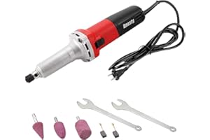 ANESTY Smerigliatrice Diritta, Smerigliatrice Assiale Diritta Dritta Elettrica 750W Regolabile Velocità, Diametro pinza 6 mm