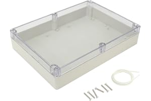 UXCELL sourcingmap 11.4"x8.3"x2.3"(290mmx210mmx60mm) ABS Junction Box Universal Project Enclosure w PC Transparent Cover