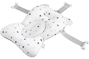 RURUNKLEE Soft Baby Bath Pillow & Cushion - Anti-Slip Bath Tub Support for 0-12 Months