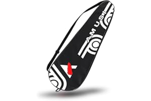 XGOPTS Professional Badminton Racket Bag - (Holds up to 2 Racquets + 1 Bucket of Badminton Balls) - Water Resistance Zipper Shoulder Bag - for Squash & Badminton Racquets