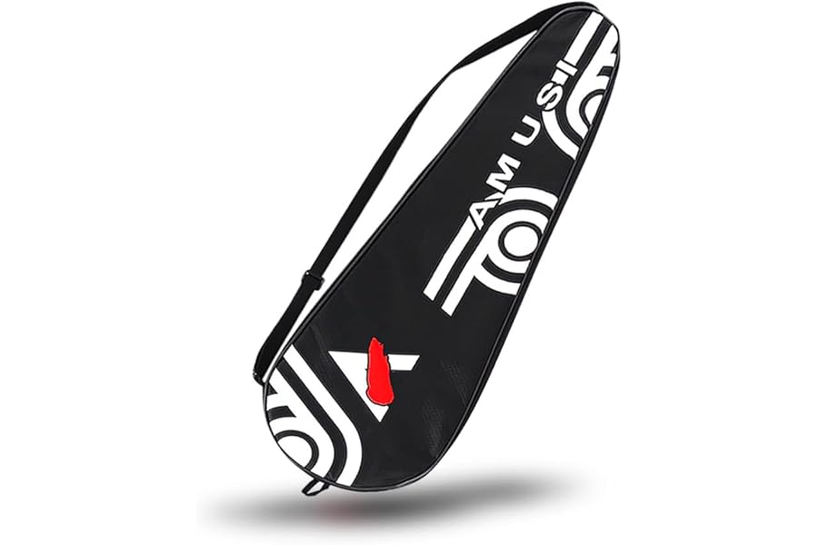 Professional Badminton Racket Bag - (Holds up to 2 Racquets + 1 Bucket of Badminton Balls) - Water Resistance Zipper Shoulder Bag - for Squash & Badminton Racquets