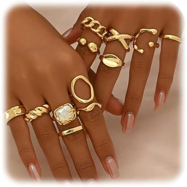 14k Gold Gold Initial Ring Amazon Gold Rings For Women Non Tarnish