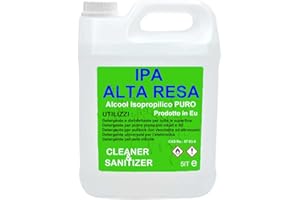ANFEL IPA PURO CLEANSER ALTA RESA, Alcool Isopropilico - Isopropanolo al 99% - Detergente Multiuso per Elettronica, Vasche ad Ultrasuoni, Stampanti e Modelli 3D - tanica da 5 litri
