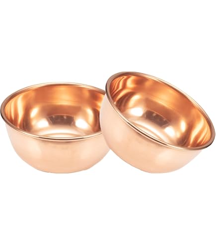 Lot De 2 Bols En Cuivre Pour Sauces Et Sushis - Or Rose, 8x8x2,5 Cm, Idéal Apéritif Et Restauration