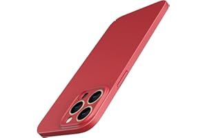 ‎JETECH JETech Upgraded Szczupły (0,85 mm Grubości) Etui dla iPhone 13 Pro 6,1 Cala, Obiektyw Aparatu Cover Pełna Ochrona, Ultra Cienka Lekki Case Matowe Twardy PC (Czerwony)