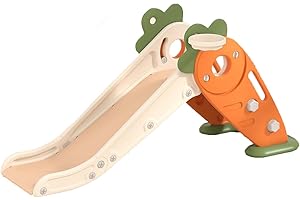 MAGIC ZC Toboganes para bebés y Juegos de Columpios toboganes autosuficientes escaladores para niños pequeños Juegos de Parques Infantiles toboganes Equipos de diversión (Carrot)