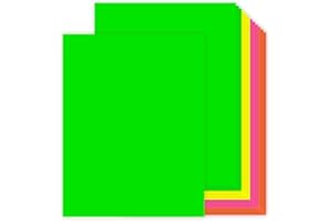 PIKALON 24 Sheets Neon Poster Board 11 x 14 Inches, Bright Color Cardstock Paper Fluorescent Poster Board for School Craft Project Presentation Drawing Graphic Display (11 x 14 Inches)