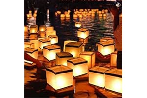 HONFITAT Bluelover 10Pcs Water Floating Candle Holder Waterproof Candleholder Lantern Wishing Light Candlestick 15x15cm