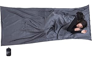 Browint Silk Sleeping Bag Liner, Silk Sleep Sack, Extra Wide 87"x43", Lightweight Travel Sheet for Hotels, More Colors for Option, Reinforced Gussets
