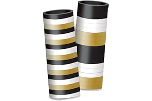 Folat 63761 Luftschlangen - BlackGold HNY - 4 mm x 4 Meter - 2 Stück - Silvester Deko, Neujahrs Party, Neujahr Silvesterdeko, Frohes Neues Jahr, Happy New Year