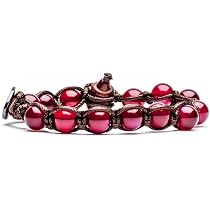 Tamashii Bracciale Originale Tibetano Con Pietre Naturali Mokaite – Infilato A Mano, Regolabile, Unisex, Gioiello Dell'Anima