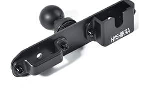 HYSHIKRA Soporte universal para radio walkie-talkie, soporte para micrófono de radio con adaptador de bola de 25 mm, compatible con soportes de RAM, tamaño B, brazo doble hembra