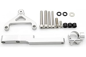 NICEDOLL Kit de support de montage CNC pour CB1000R 2008-2017 amortisseur de direction de moto argenté