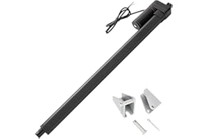 Jvnvlki Course 900 mm - 3000 N - Étanche IP65 - Entraînement linéaire 12 V - Moteur linéaire 5 mm/s - Avec étriers de montage pour porte Lift Coop, armoire, ouvre-fenêtre, ouvre-porte, domotique