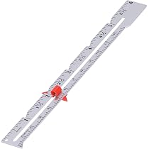 Règle De Couture 5 En 1 - 2 Règles Coulissantes En Acier Inox Pour Ourlets, Matelassage, Tricot - Précision Et Durabilité