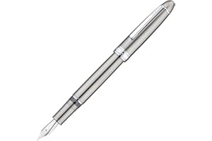 Asvine J16 - Pluma estilográfica de titanio sólido extrafino, relleno de pistón de punta Jowo, diseño de ventana de tinta con llave y caja para bolígrafos