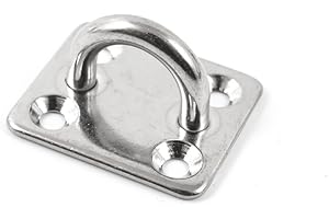 NUGOYA 4Pcs 5mm Pontet en acier inoxydable oeil plaques Pad Eye Ring hook