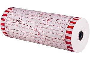 ‎WERTPACK Eis-Einschlagpapier mmmhhh korallenrot Kraftpapier weiß 50 cm breit 10 kg, 1 Rolle(n)