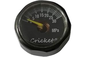 UP100 2pcs PCP Paintball Airforce High Pressure Pump Pressure Gauges Black 1 Inch Mini Air Gauge Scuba Manometre 30MAP Thread M10 x 1