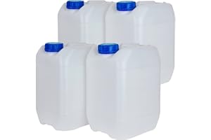 SUPER NET CALI Bidón Garrafa Plástico 10 litros apilable. Apta para uso alimentario. Homologación para transporte. (4 Unidades).