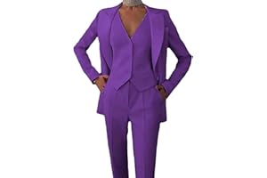 Leader of the Beauty Damski 3-częściowy garnitur biurowy damski marynarka kamizelka spodnie garnitur biznesowy spodnie na co dzień garnitur