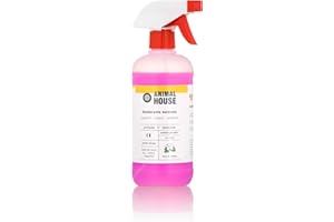 ANIMAL HOUSE - Detergente Deodorante Nebulizzatore Animali 500ml - Rimuove Macchie - Ideale per Superfici, Cucce, Lettiere Profumato Antiprurito (Fiori di Cotone)