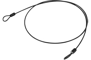 ANNADUE Ultra-sottile Fune metallica 1M - Doppia Teste Filo bicicletta in Acciaio Inox Cavo durevole per Sicurezza di Scooter Lock / Bagagli Blocco (nero)