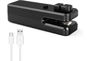 Ankilo Mini Sellador de Bolsas, 2 en 1 Cortador y Sellador Térmico, Sellador Recargable Térmico de Mano, Sellador de Vacío Térmico Portátil, para Bolsas de Plástico Bolsas