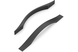 FURNIWARE 10 maniglie per mobili, colore nero, 128 mm, distanza tra i fori della cucina, maniglie per cassetti, maniglie per mobili da cucina, armadi, cassetti