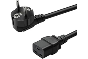 FSKE C19 Cable d'alimentation 3 metres Schuko CEE7/7 Prise vers IEC 320 C19 PC Cordon Alimentation pour PDU UPS