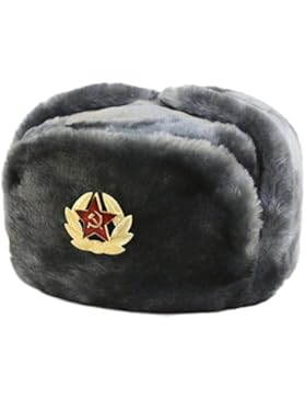 Cucuba® RUSSISCHE FELLMÜTZE SCHAPKA USCHANKA WINTERMÜTZE MILITÄRMÜTZE DER SOWIETISCHEN ARMEE GRÖSSEN VERFÜGBAR...