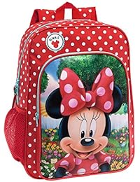 Disney 4422351 Minnie Garden Mochila Escolar, 15.6 Litros, Color Rojo